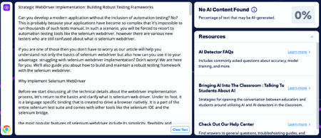 Strategic WebDriver Implementation. Building Robust Testing Frameworks